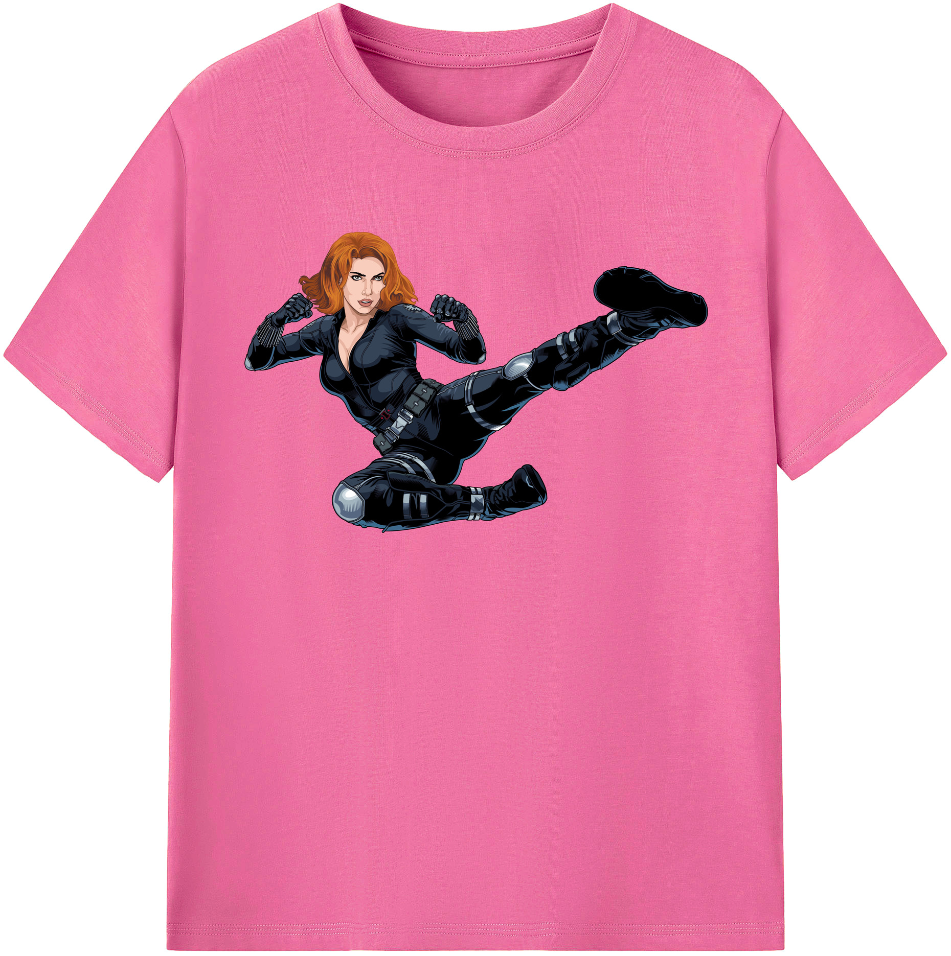 （画像用） アベンジャーズ The Avengers レディースカジュアルプリントTシャツ（綿100％）